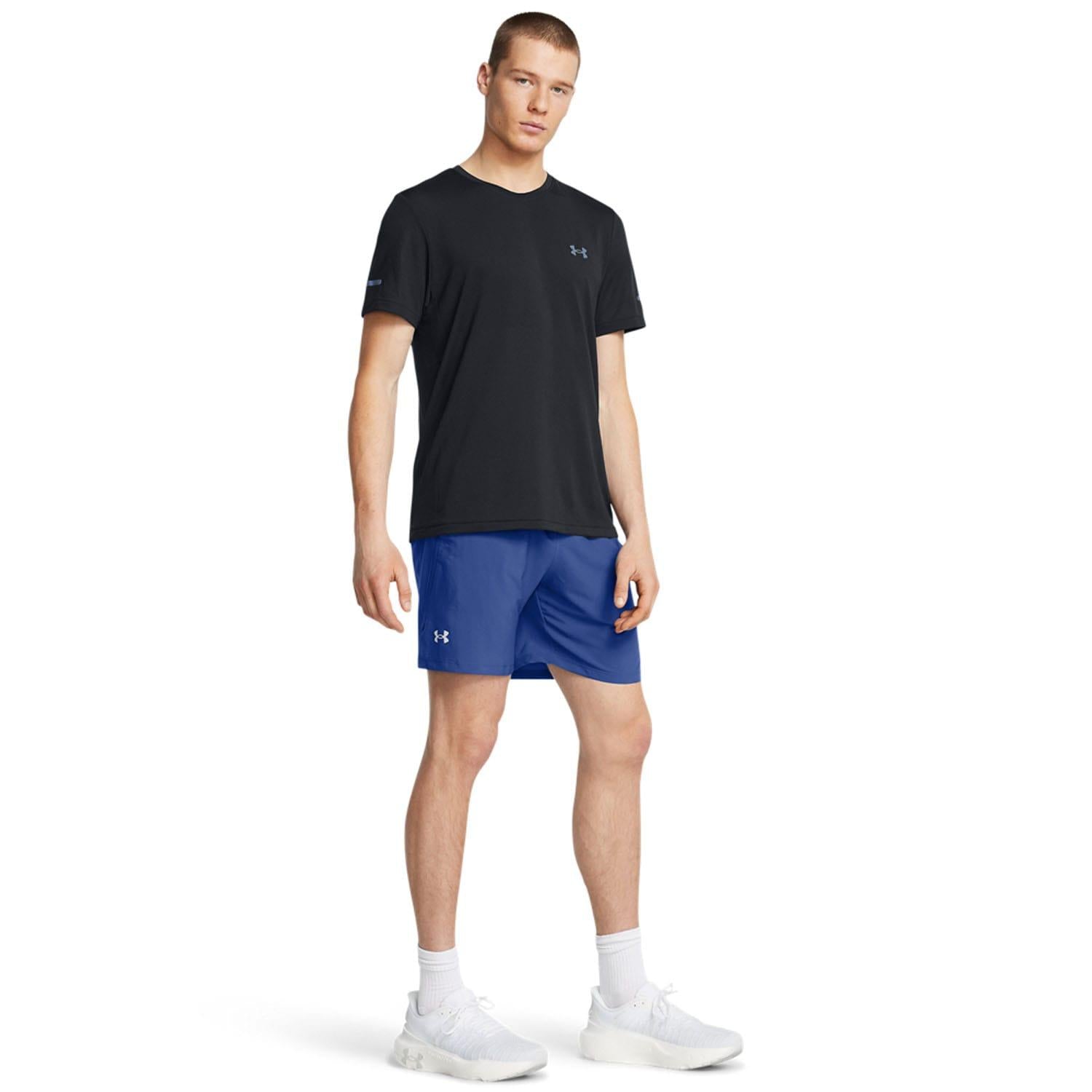 Navy - Side - Under Armour Mens SeamleStride T-Shirt