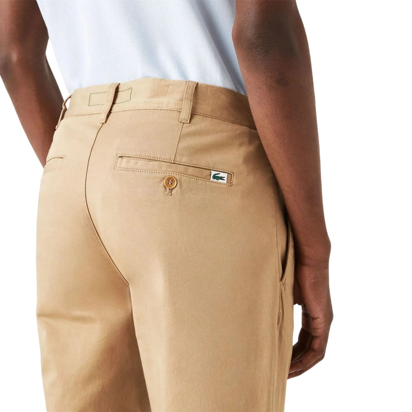 Beige - Lifestyle - Lacoste Mens Organic Cotton Slim Chinos