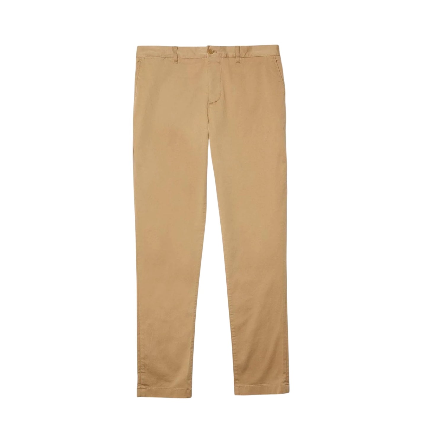 Beige - Front - Lacoste Mens Organic Cotton Slim Chinos