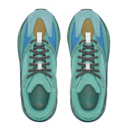 Azure - Side - Yeezy Mens Boost 700 Fade Leather Trainers