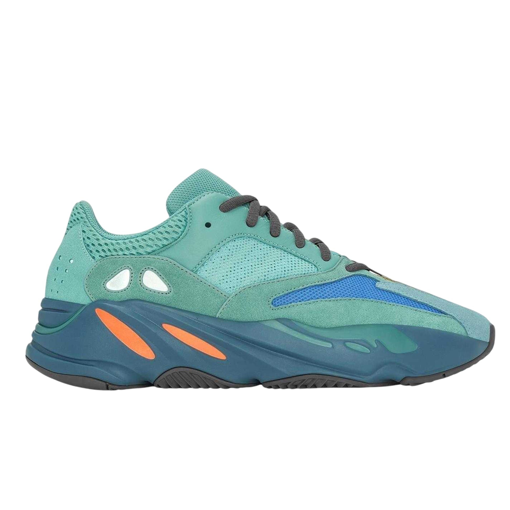 Azure - Front - Yeezy Mens Boost 700 Fade Leather Trainers
