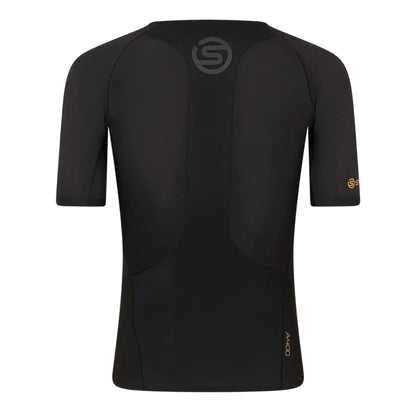 Black - Back - Skins Mens A400 Back Logo Performance Fitted Top
