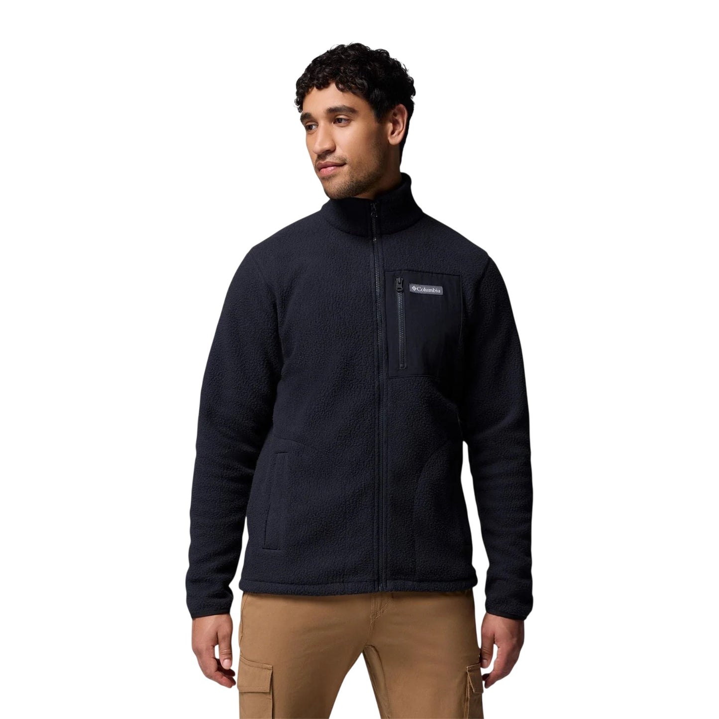 Black - Front - Columbia Mens Jasper Ridge Fleece Jacket