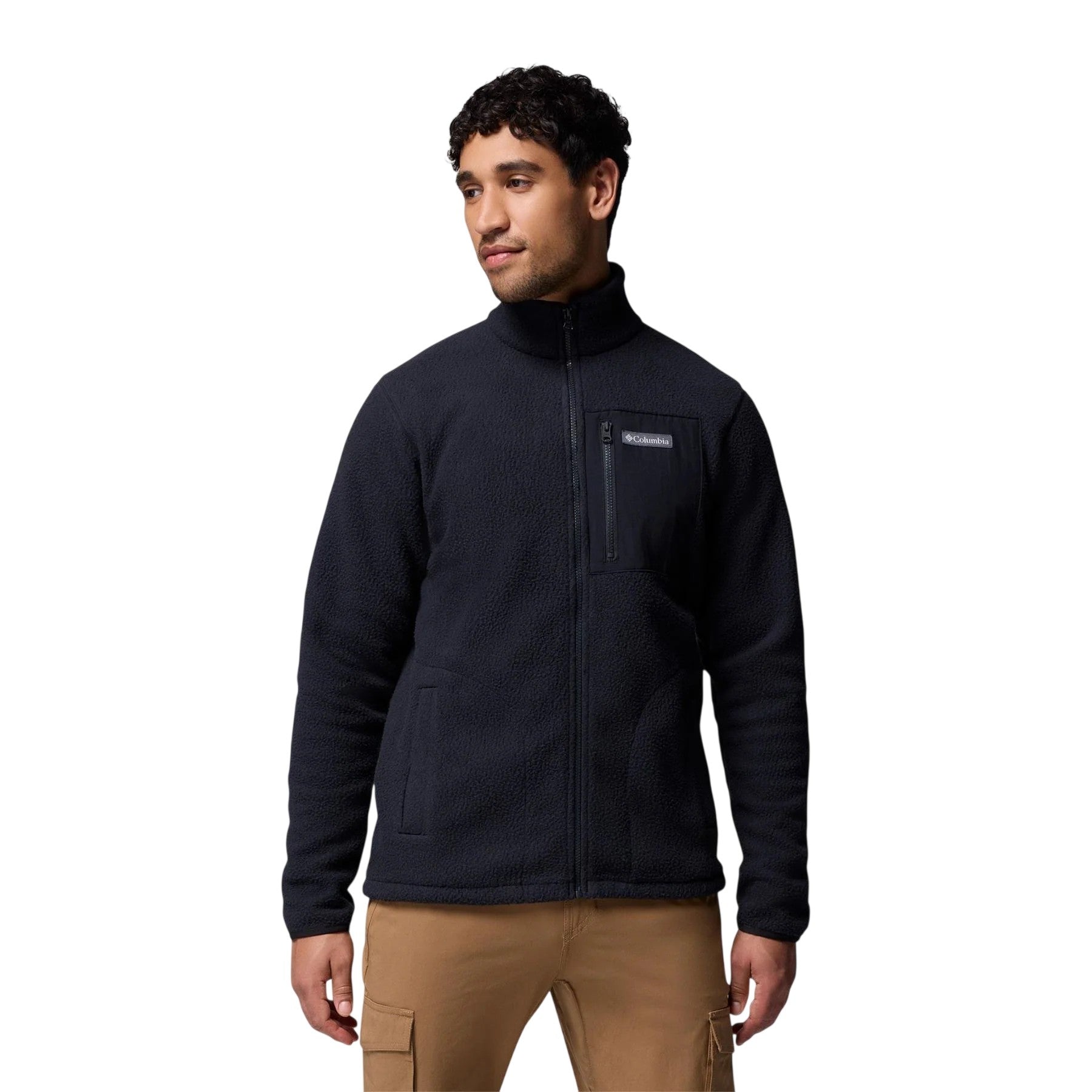 Black - Front - Columbia Mens Jasper Ridge Fleece Jacket