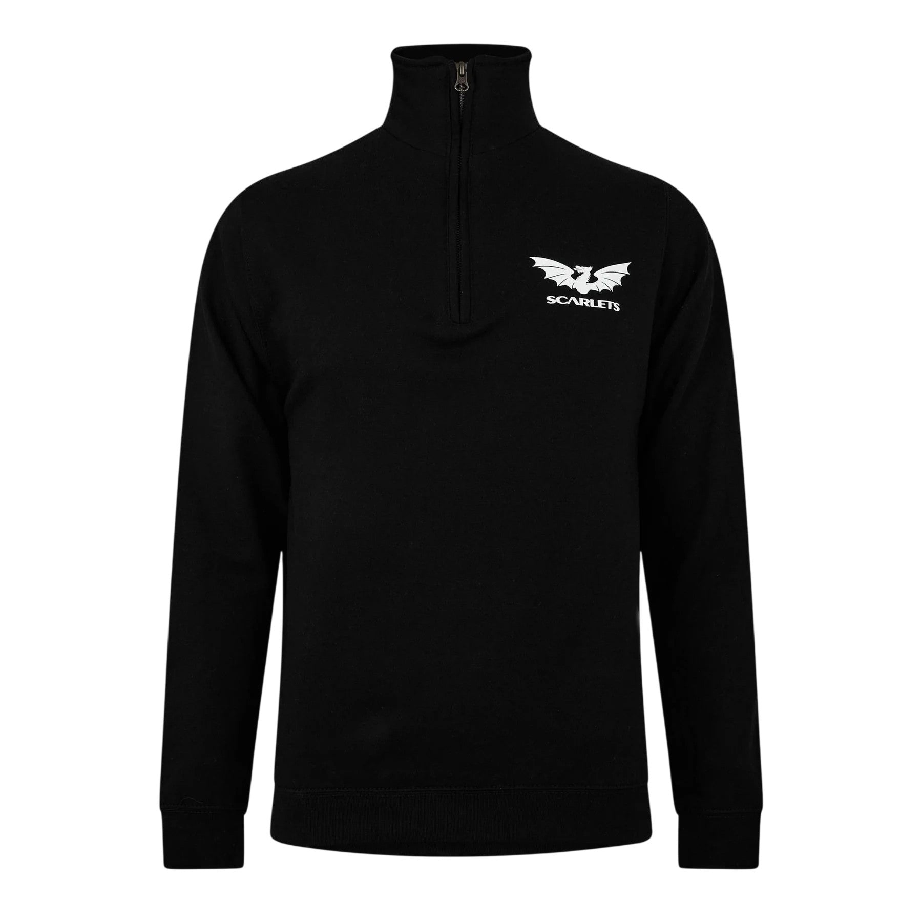 Black - Front - Castore Unisex Adult Fleece Quarter Zip Rugby Sweatshirt