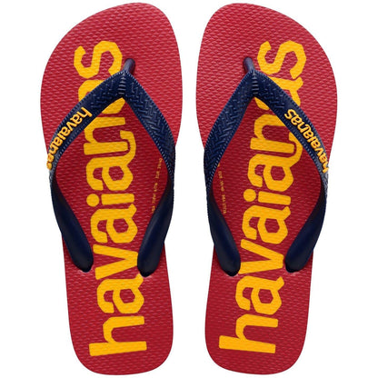 Navy Blue - Back - Havaianas Womens-Ladies Logomania Flat Flip Flops