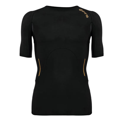 Black - Front - Skins Mens A400 Geometric Pattern Compression T-Shirt