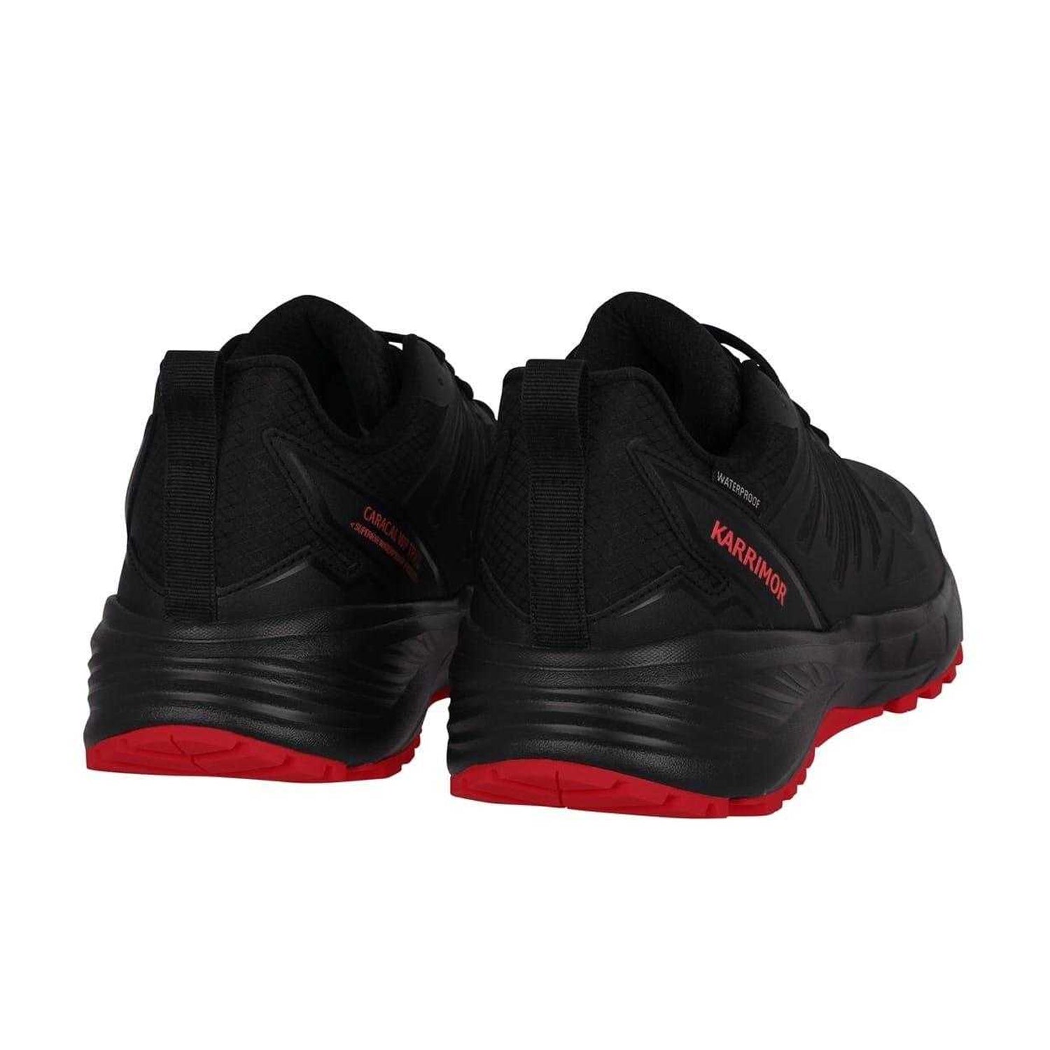 Black-Red - Back - Karrimor Mens Caracal Waterproof Trainers
