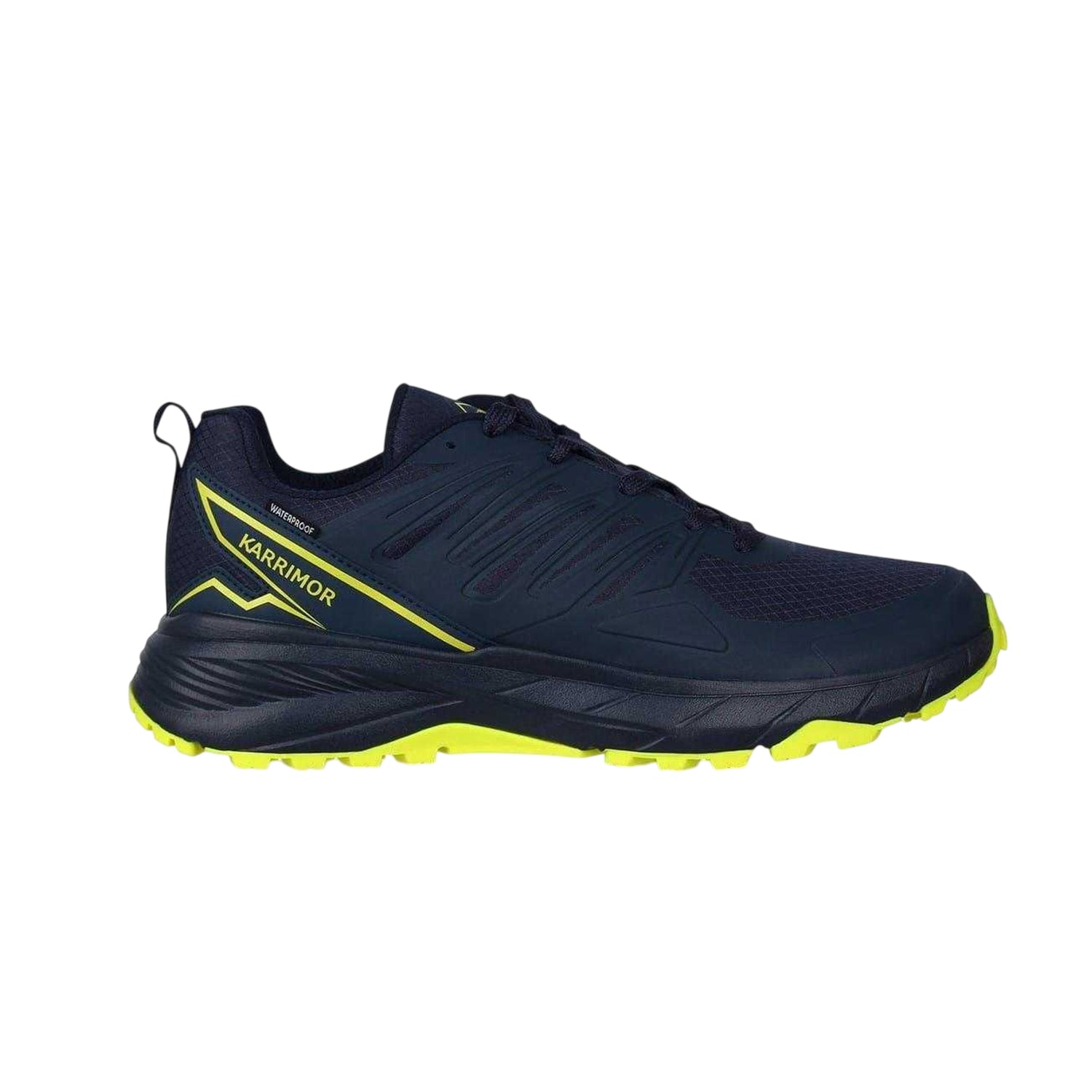 Navy-Fluorescent Lime - Lifestyle - Karrimor Mens Caracal Waterproof Trainers