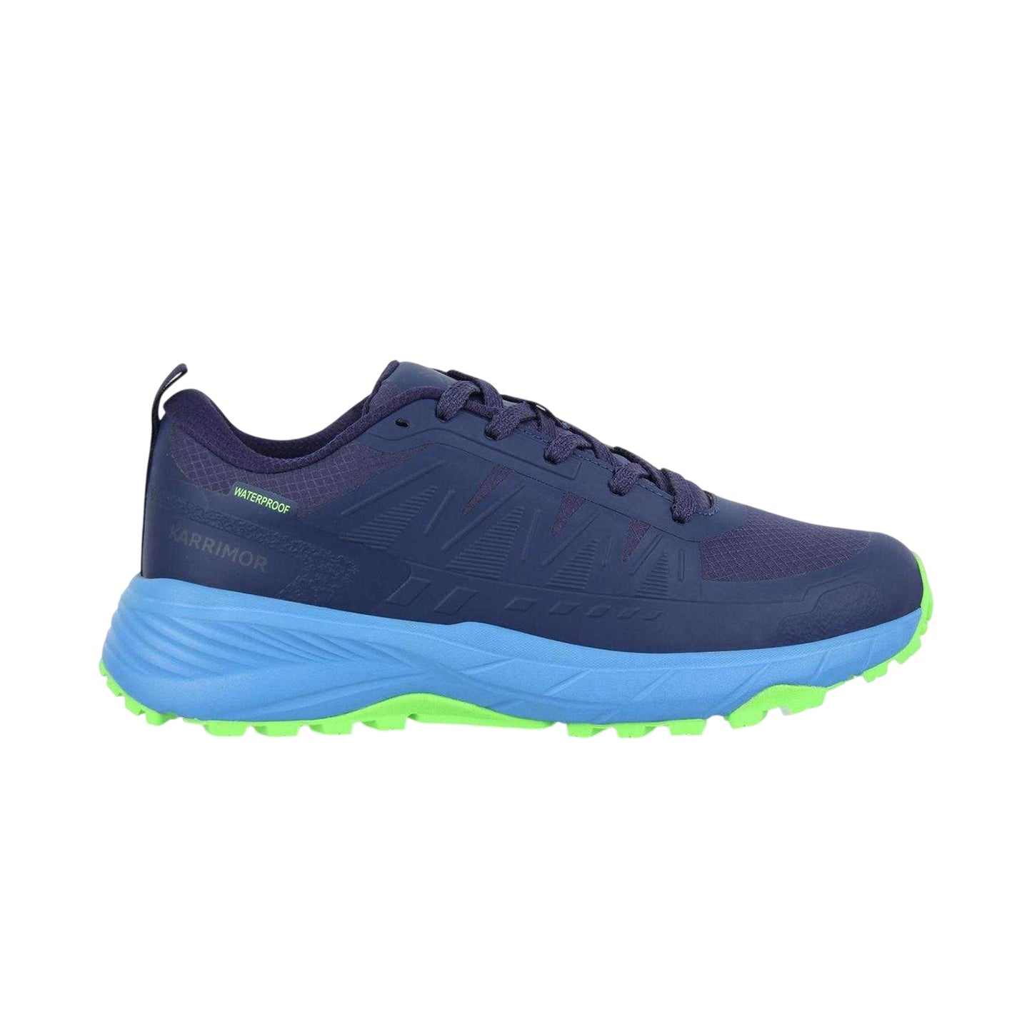 Grey Blue - Front - Karrimor Mens Caracal Waterproof Trainers