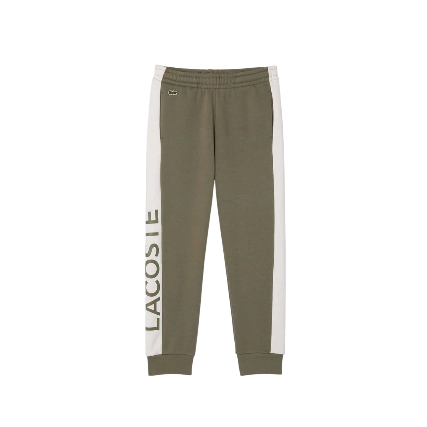 Green - Front - Lacoste Womens-Ladies Fleece Colour Block Sweatpants