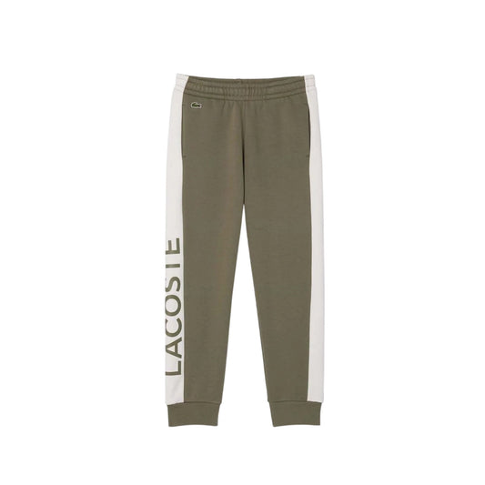 Green - Front - Lacoste Womens-Ladies Fleece Colour Block Sweatpants