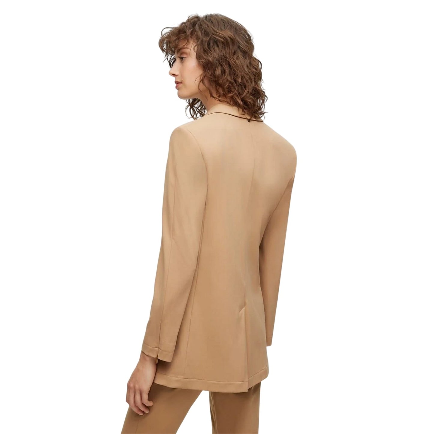 Medium Beige - Back - Boss Womens-Ladies Jernara1 Blazer