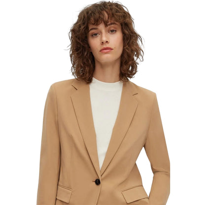 Medium Beige - Side - Boss Womens-Ladies Jernara1 Blazer