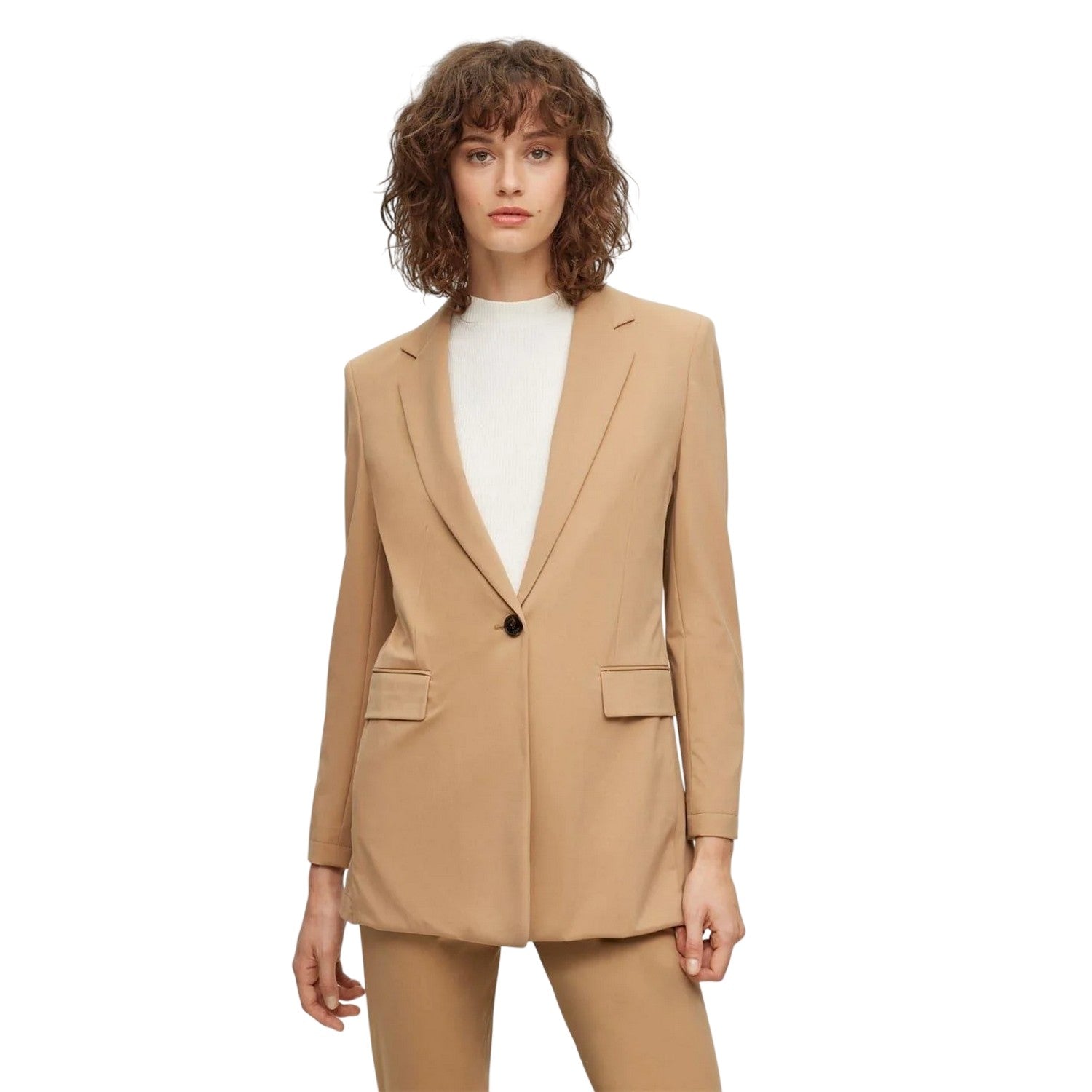 Medium Beige - Lifestyle - Boss Womens-Ladies Jernara1 Blazer