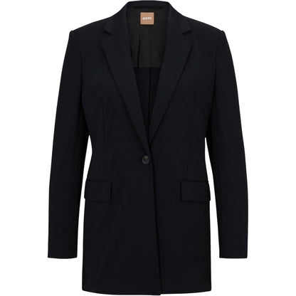 Black - Front - Boss Womens-Ladies Jernara1 Blazer