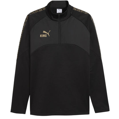 Black-Gold - Front - Puma Mens King Athletic Training Drill Top