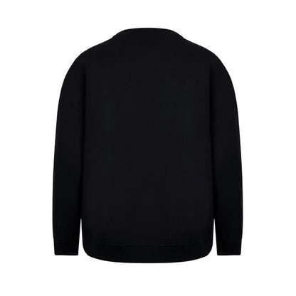 Black-Leopard - Back - Miso Womens-Ladies Bow Crew Neck Long-Sleeved Sweatshirt
