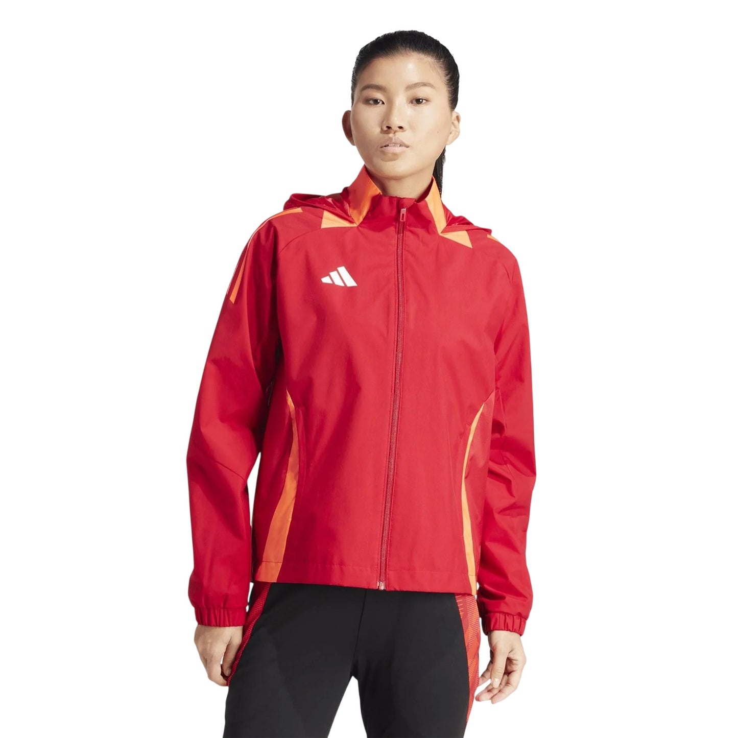 Team Power Red - Pack Shot - Adidas Womens-Ladies Tiro 24 Anorak