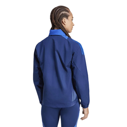 Navy Blue - Back - Adidas Womens-Ladies Tiro 24 Anorak