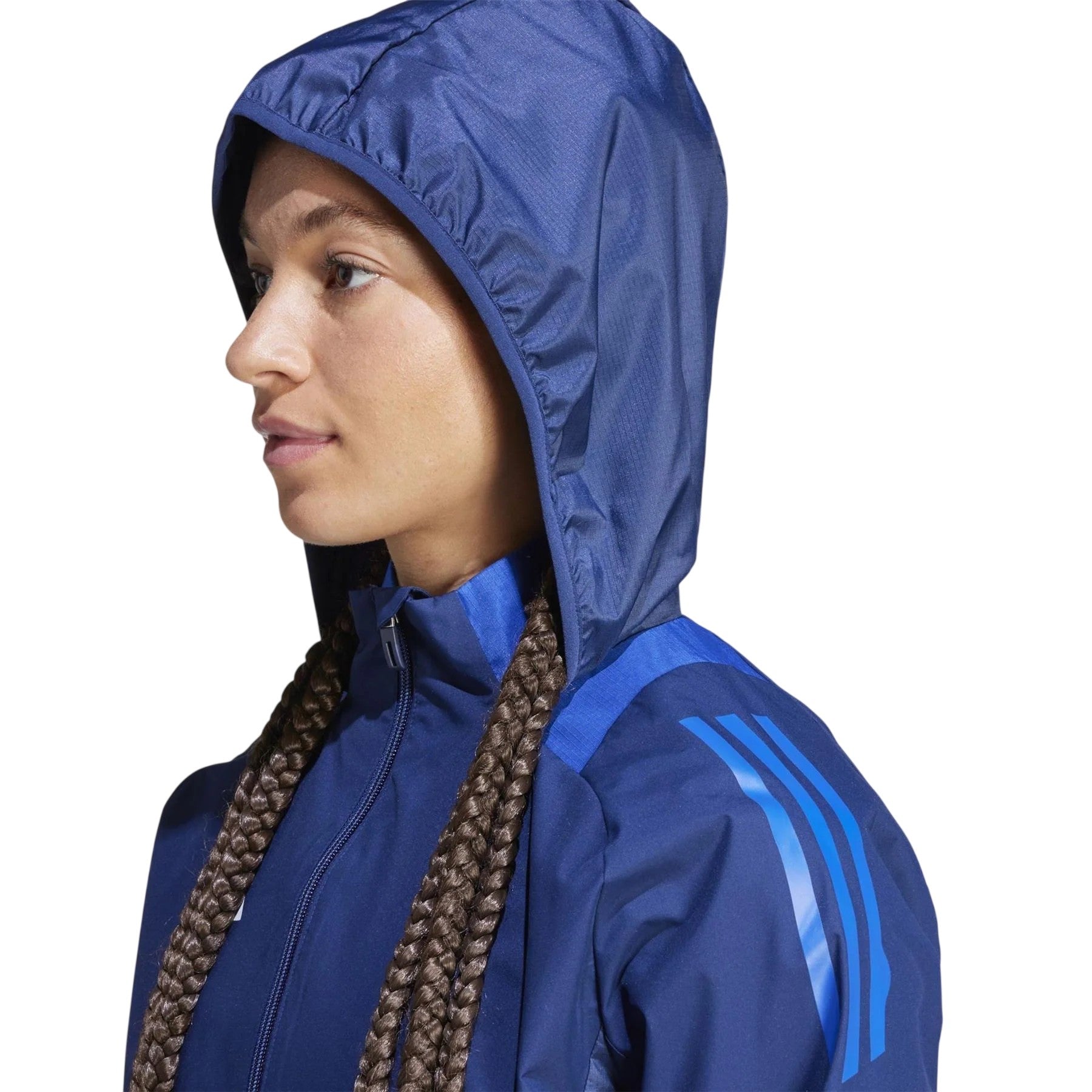 Navy Blue - Side - Adidas Womens-Ladies Tiro 24 Anorak
