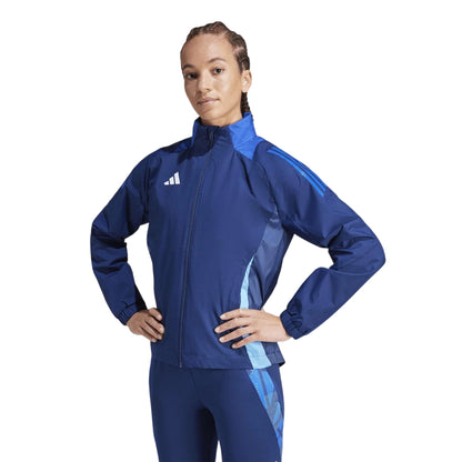 Navy Blue - Pack Shot - Adidas Womens-Ladies Tiro 24 Anorak