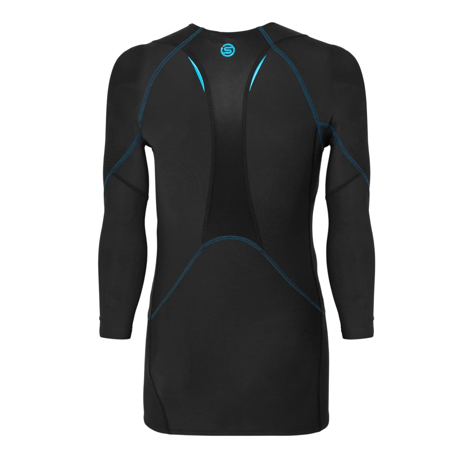 Black - Back - Skins Mens Contrast Detail Fitted Technical Top