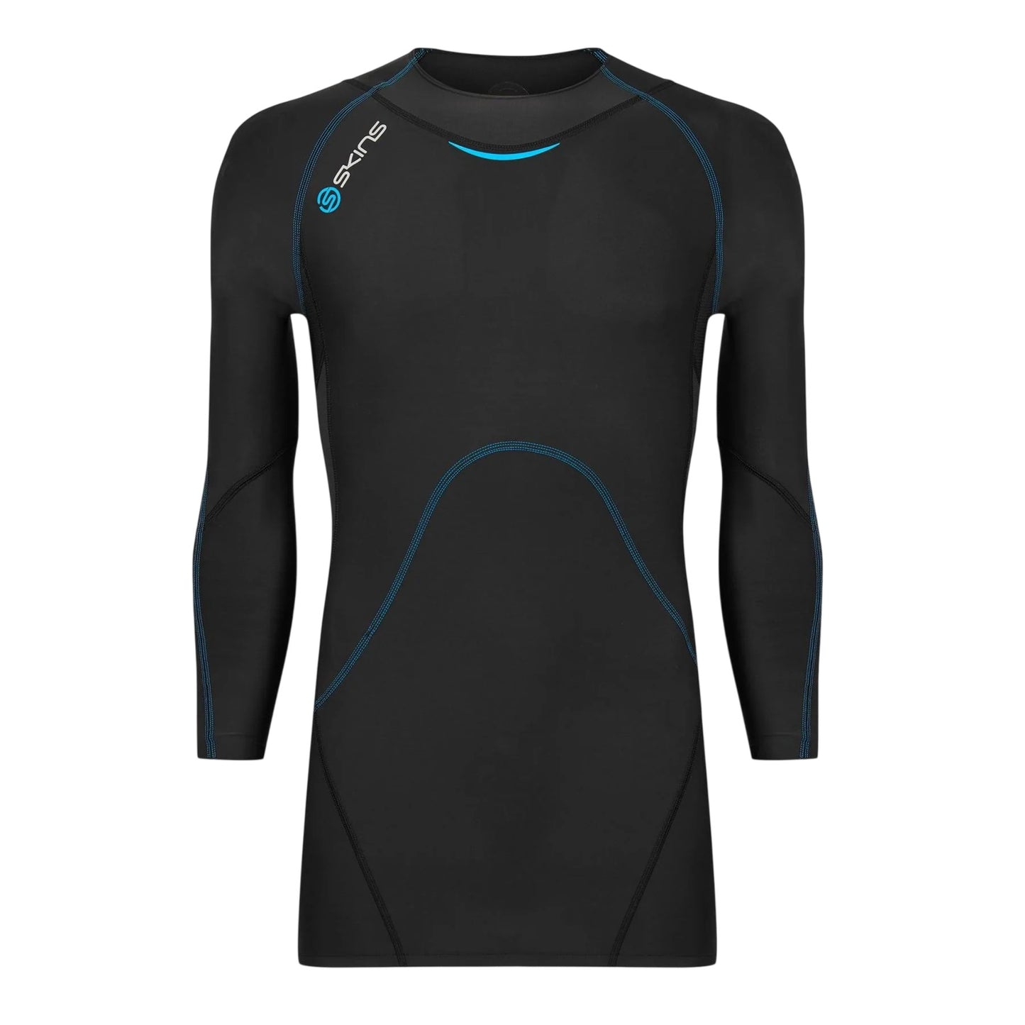 Black - Front - Skins Mens Contrast Detail Fitted Technical Top
