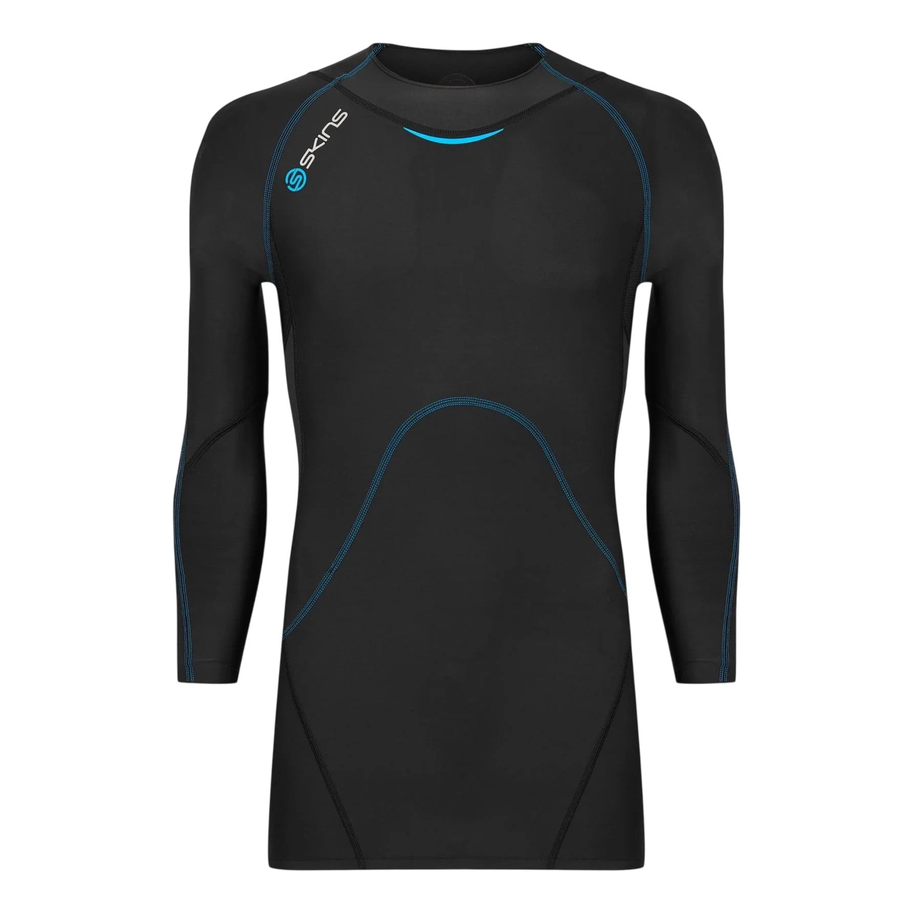 Black - Front - Skins Mens Contrast Detail Fitted Technical Top