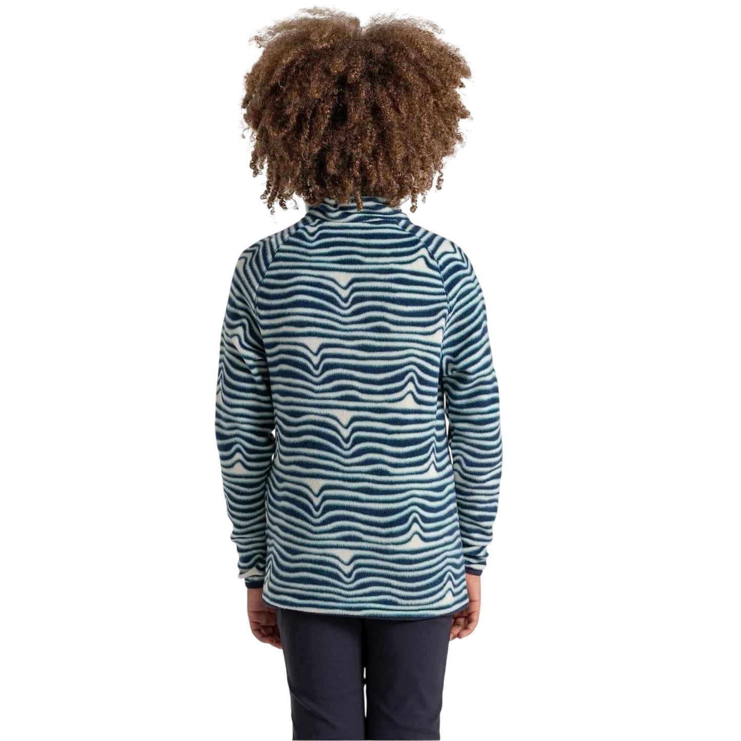 Poseidon Blue - Back - Craghoppers Childrens-Kids Kai Wave Zip Neck Regular Sweatshirt