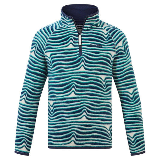 Poseidon Blue - Front - Craghoppers Childrens-Kids Kai Wave Zip Neck Regular Sweatshirt