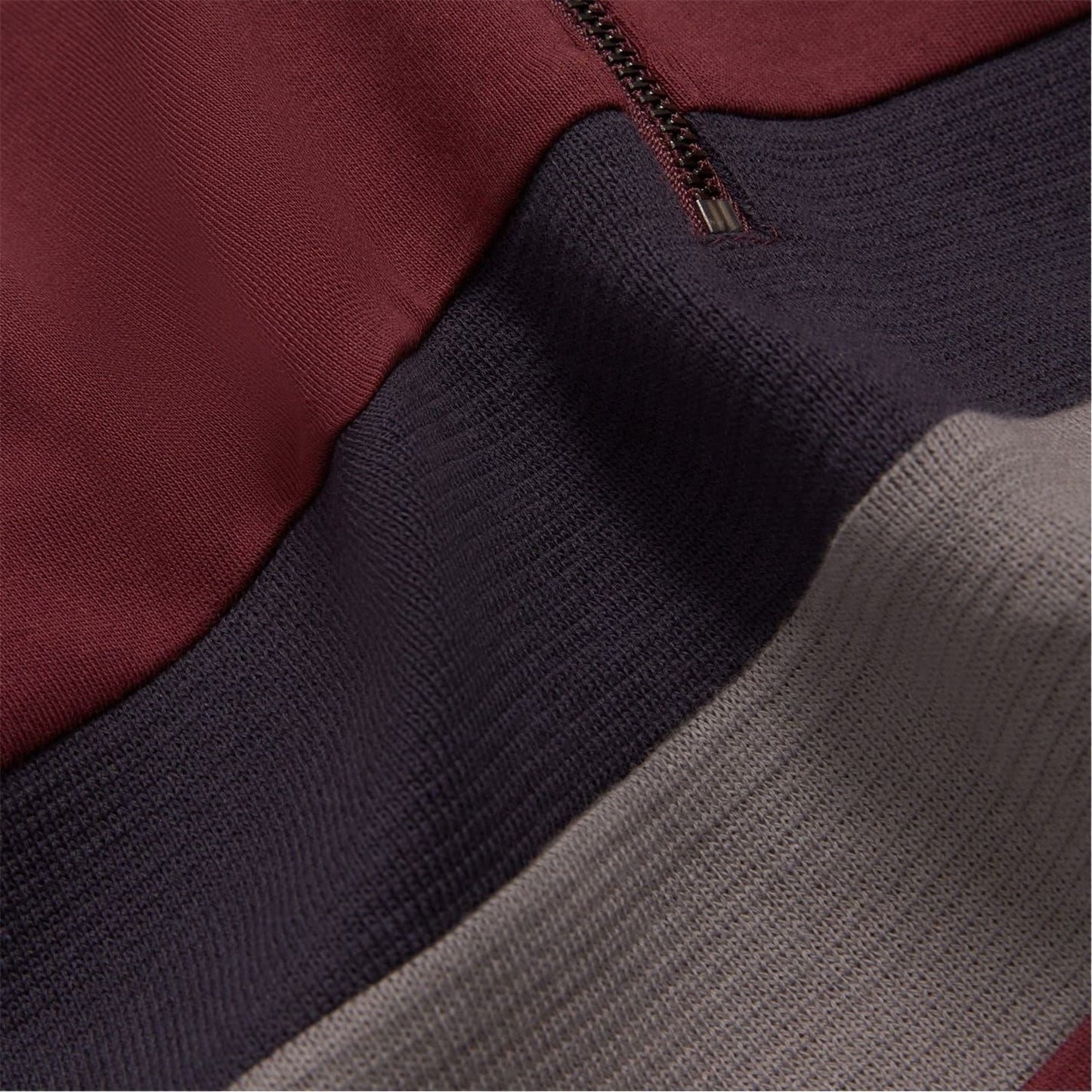 Oxblood - Back - Ted Baker Mens Quarter Zip Fleece Top