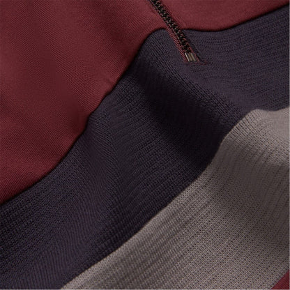 Oxblood - Back - Ted Baker Mens Quarter Zip Fleece Top