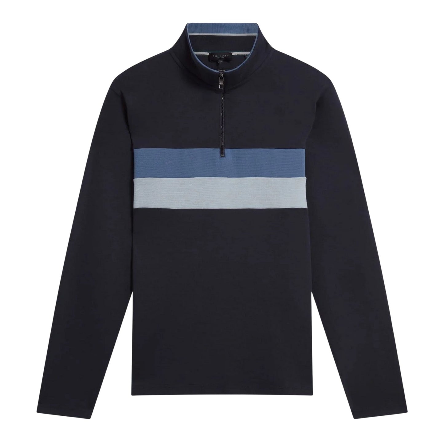 Navy - Front - Ted Baker Mens Quarter Zip Fleece Top