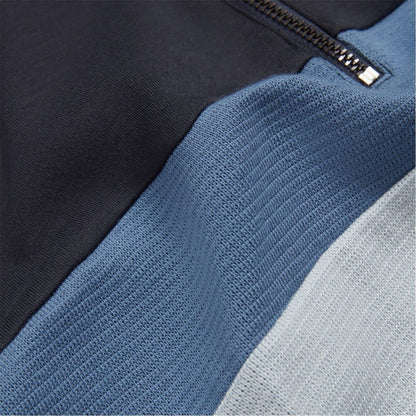 Navy - Back - Ted Baker Mens Quarter Zip Fleece Top