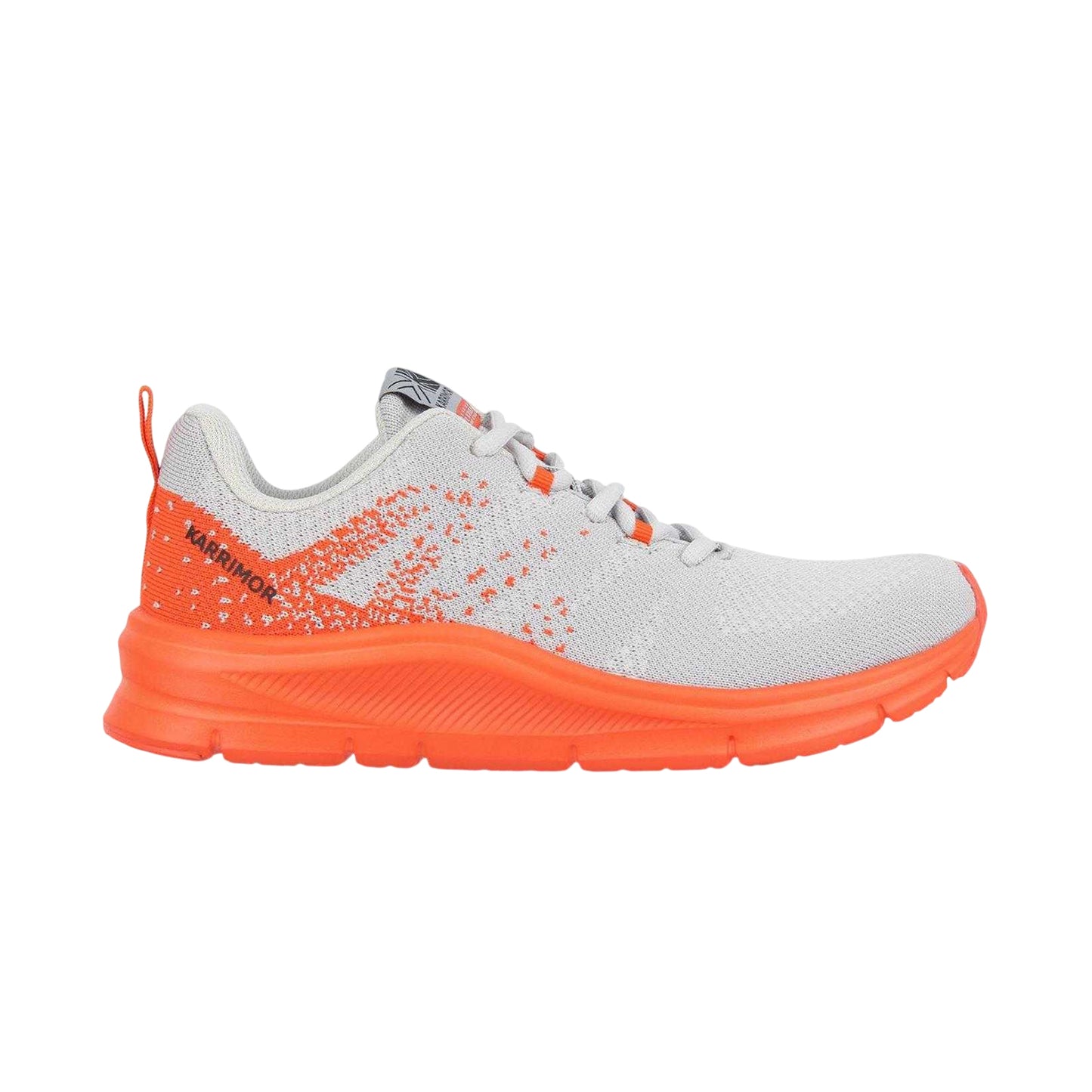 Grey-Orange - Front - Karrimor Boys Duma 6 Speckle Cushioned Trainers