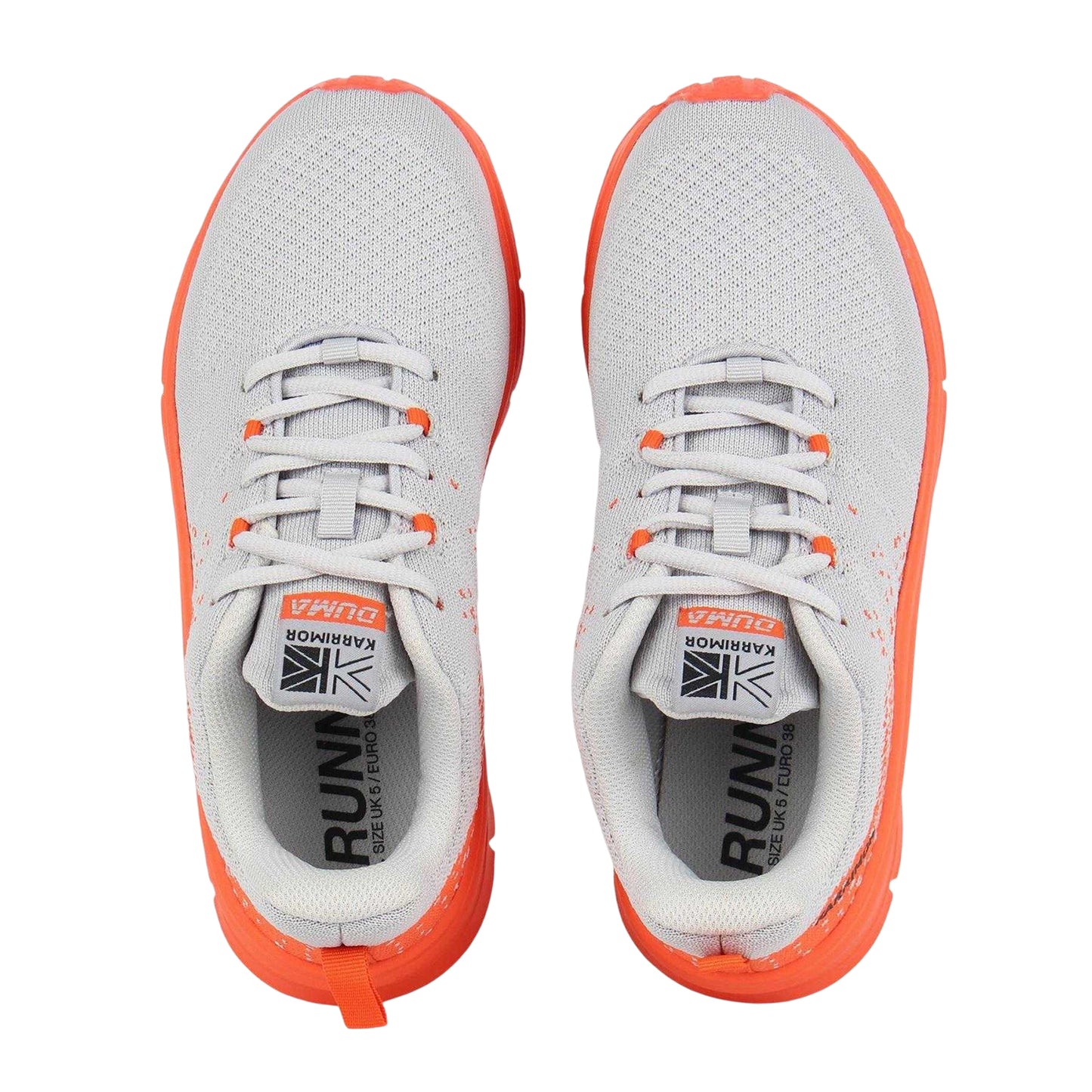 Grey-Orange - Lifestyle - Karrimor Boys Duma 6 Speckle Cushioned Trainers