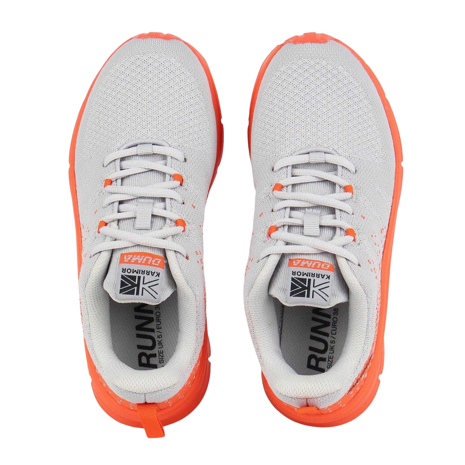 Grey-Orange - Lifestyle - Karrimor Boys Duma 6 Speckle Cushioned Trainers