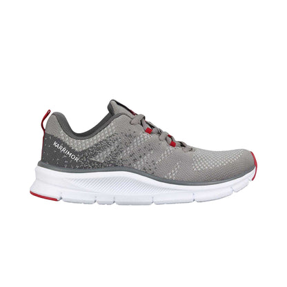 Grey-Red - Front - Karrimor Boys Duma 6 Speckle Cushioned Trainers
