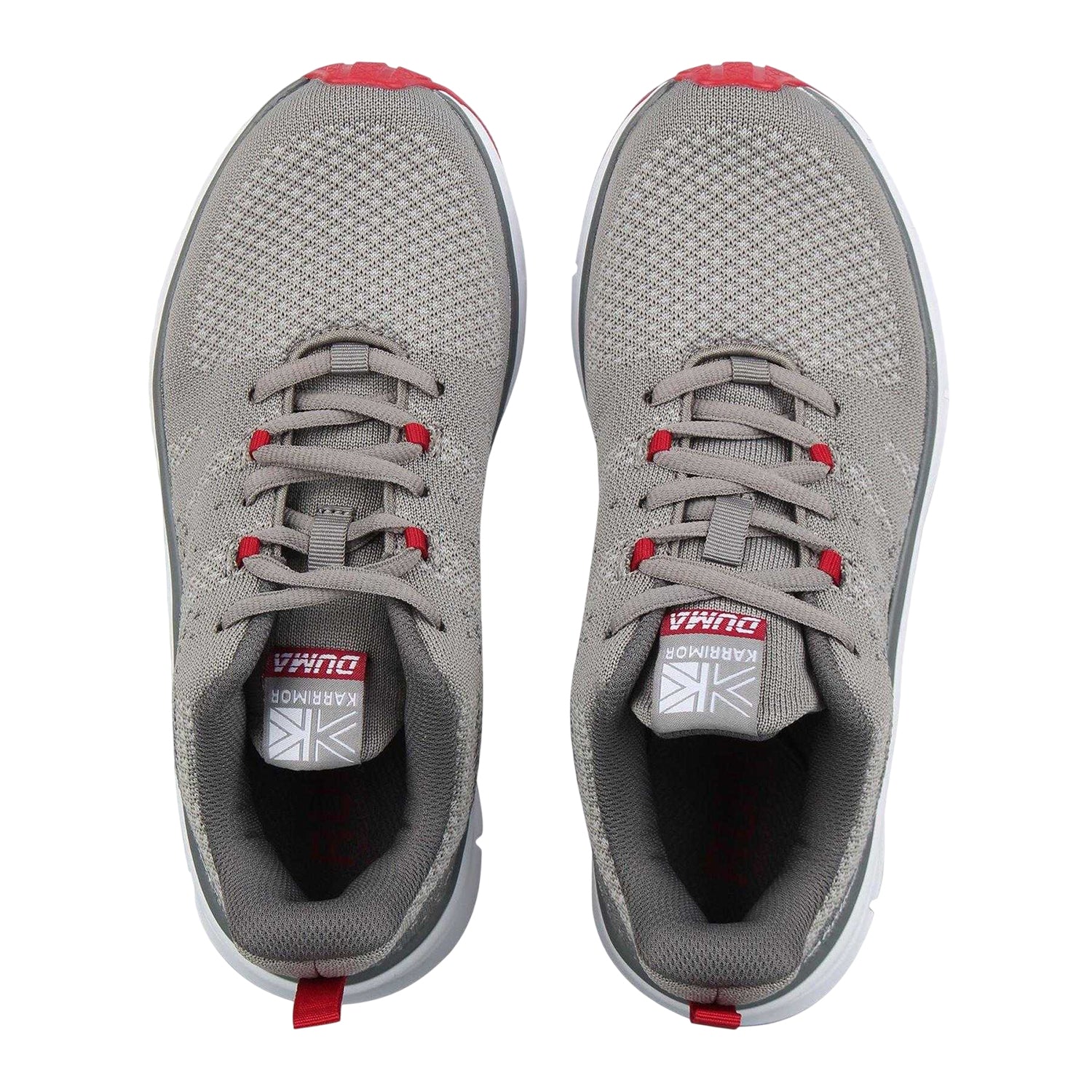 Grey-Red - Side - Karrimor Boys Duma 6 Speckle Cushioned Trainers