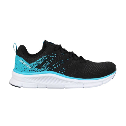 Black-Cyan - Front - Karrimor Boys Duma 6 Speckle Cushioned Trainers