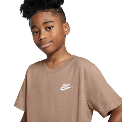 Hemp - Front - Nike Childrens-Kids Futura Classic Logo Regular T-Shirt