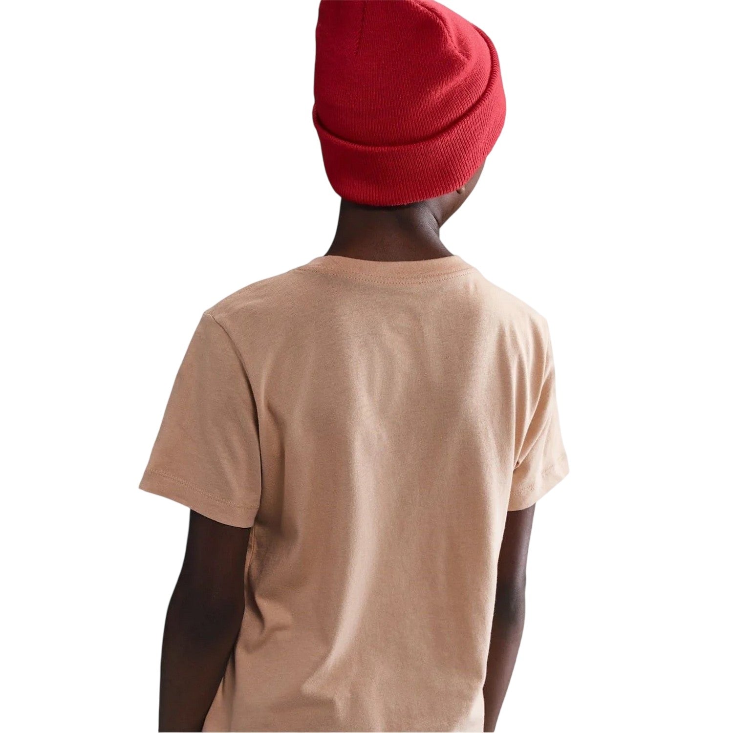 Hemp-White - Back - Nike Childrens-Kids Futura Classic Logo Regular T-Shirt