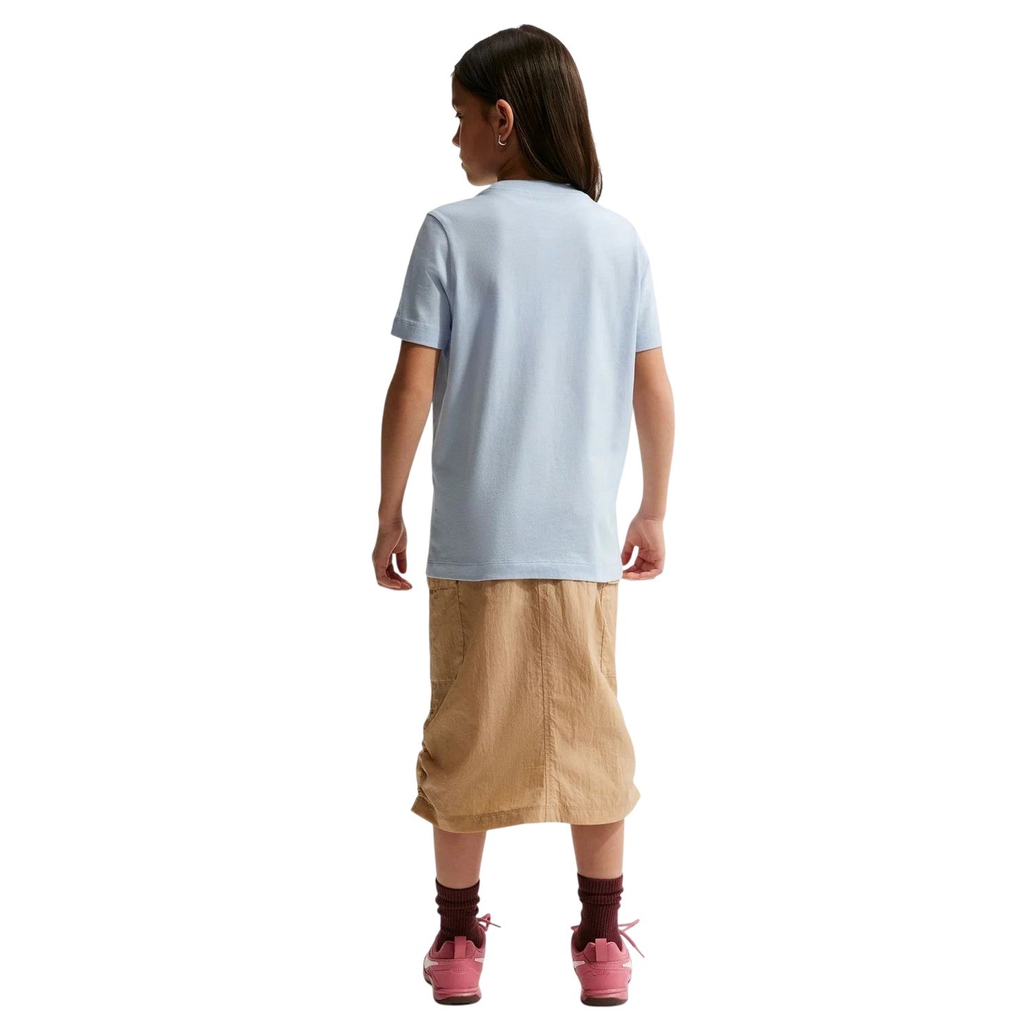 Hydrangea Blue - Back - Nike Childrens-Kids Futura Classic Logo Regular T-Shirt