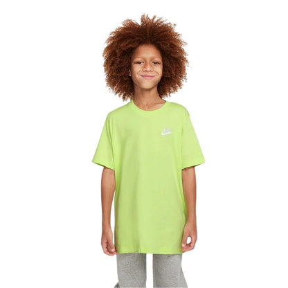 Light Lemon Twist - Front - Nike Childrens-Kids Futura Classic Logo Regular T-Shirt