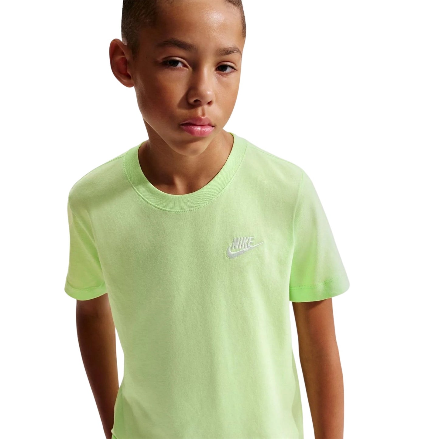 Lime - Front - Nike Childrens-Kids Futura Classic Logo Regular T-Shirt
