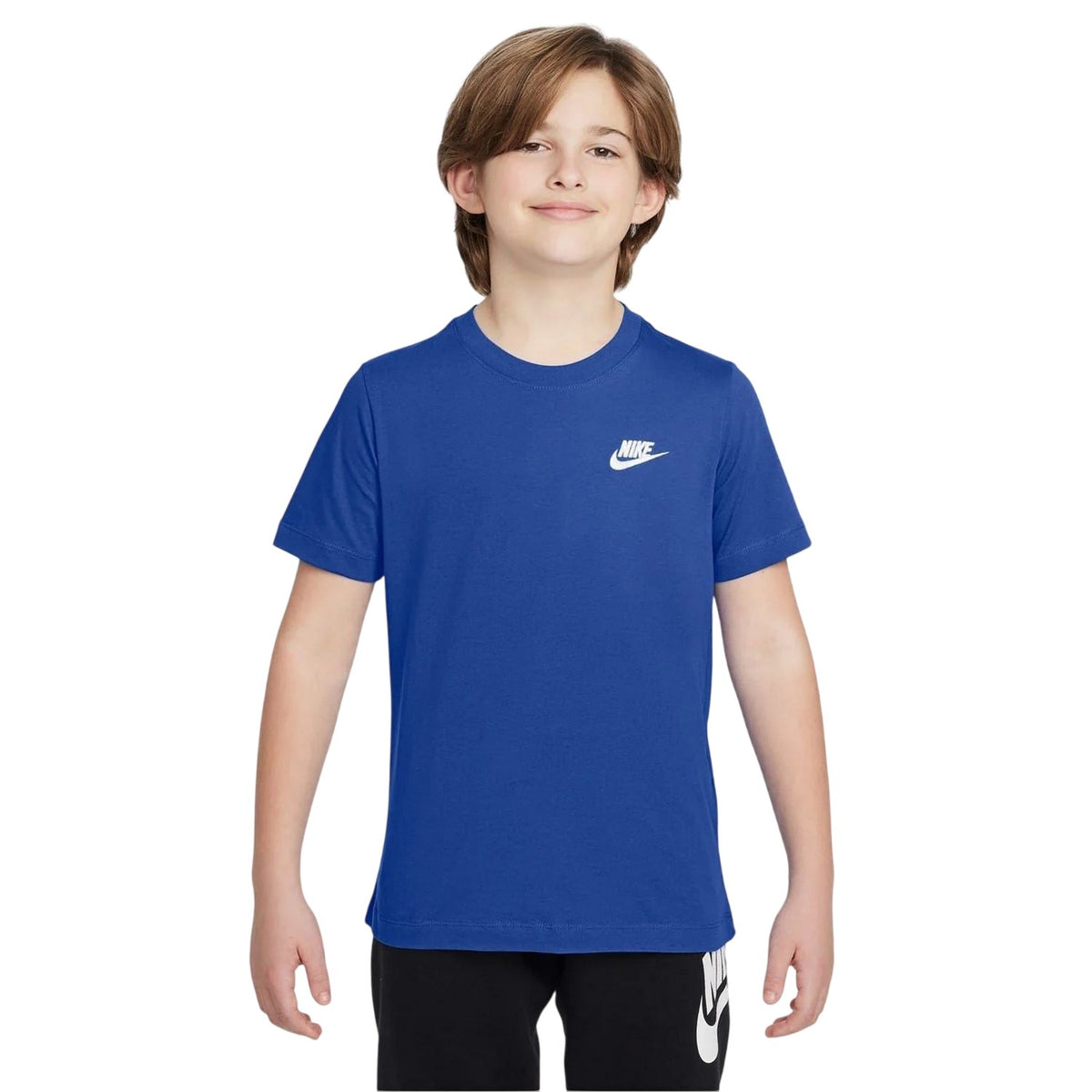 Navy - Front - Nike Childrens-Kids Futura Classic Logo Regular T-Shirt
