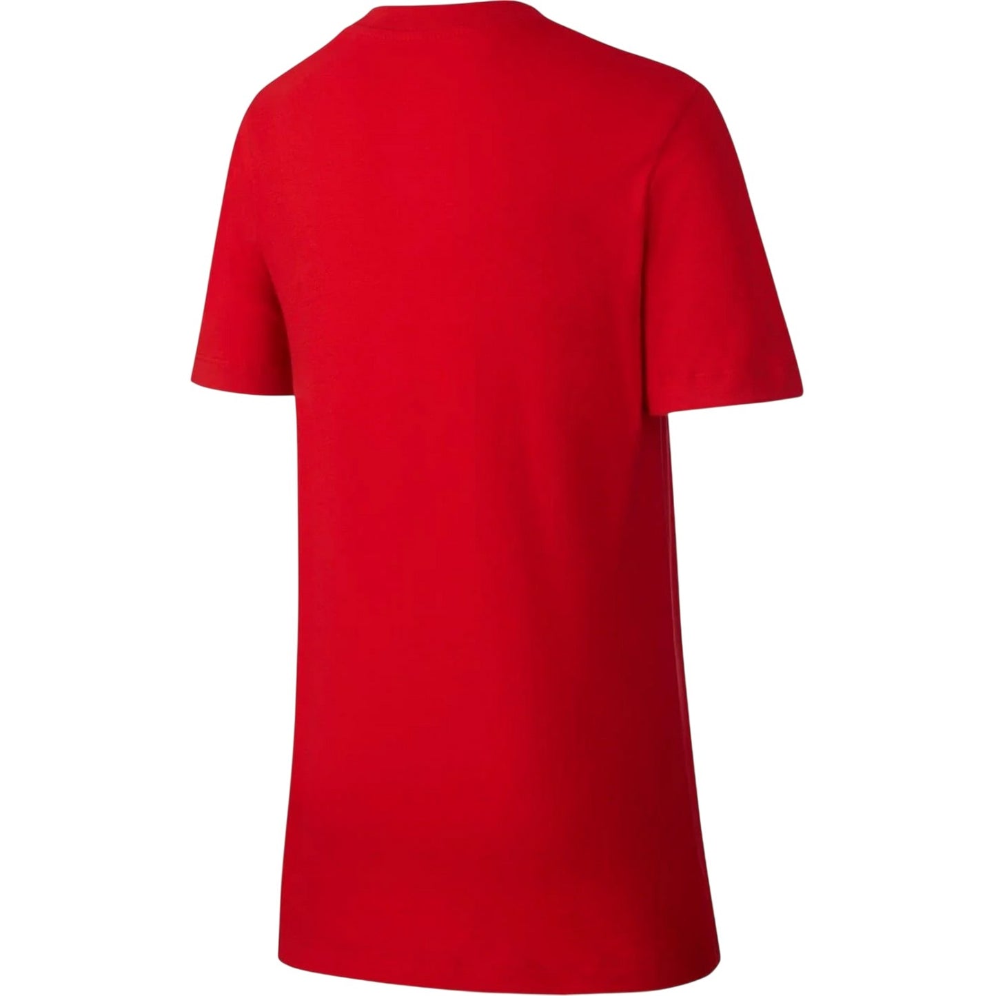 Red-White - Back - Nike Childrens-Kids Futura Classic Logo Regular T-Shirt