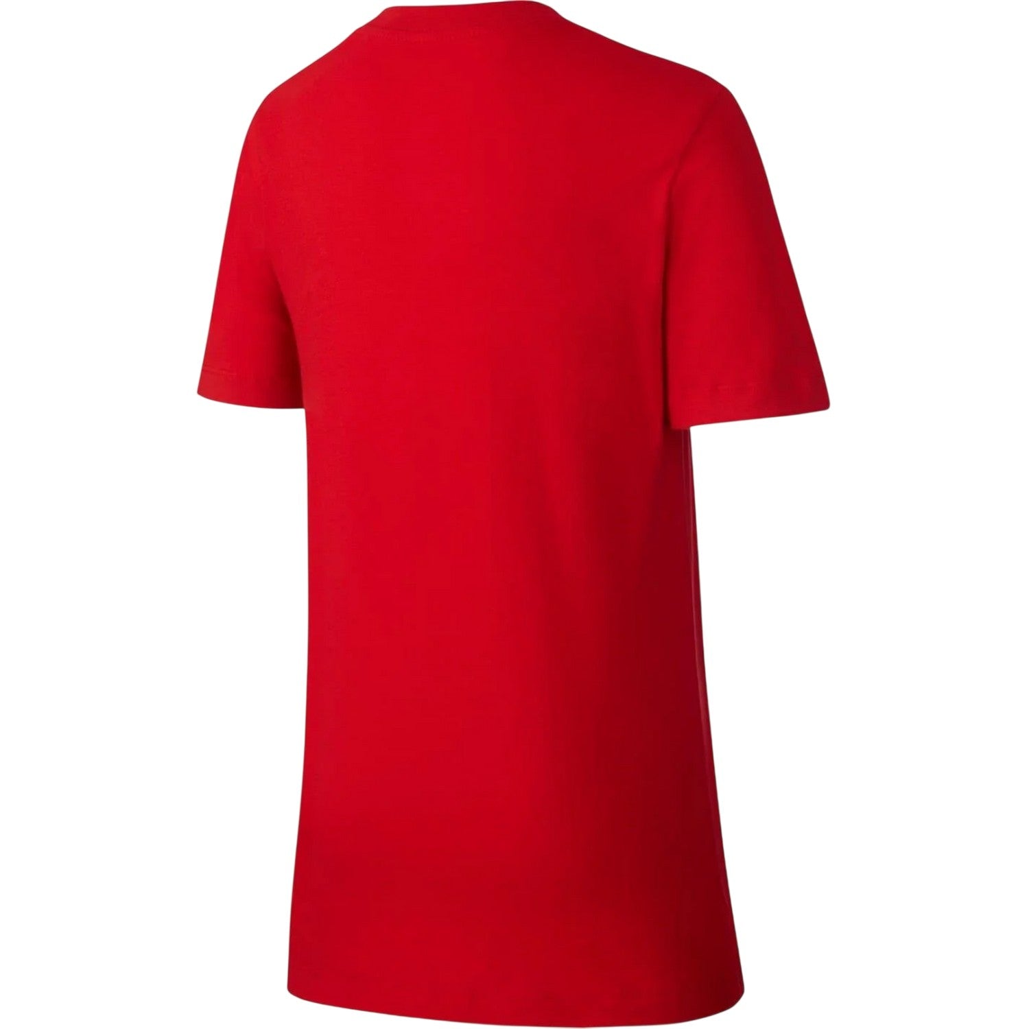 Red-White - Back - Nike Childrens-Kids Futura Classic Logo Regular T-Shirt