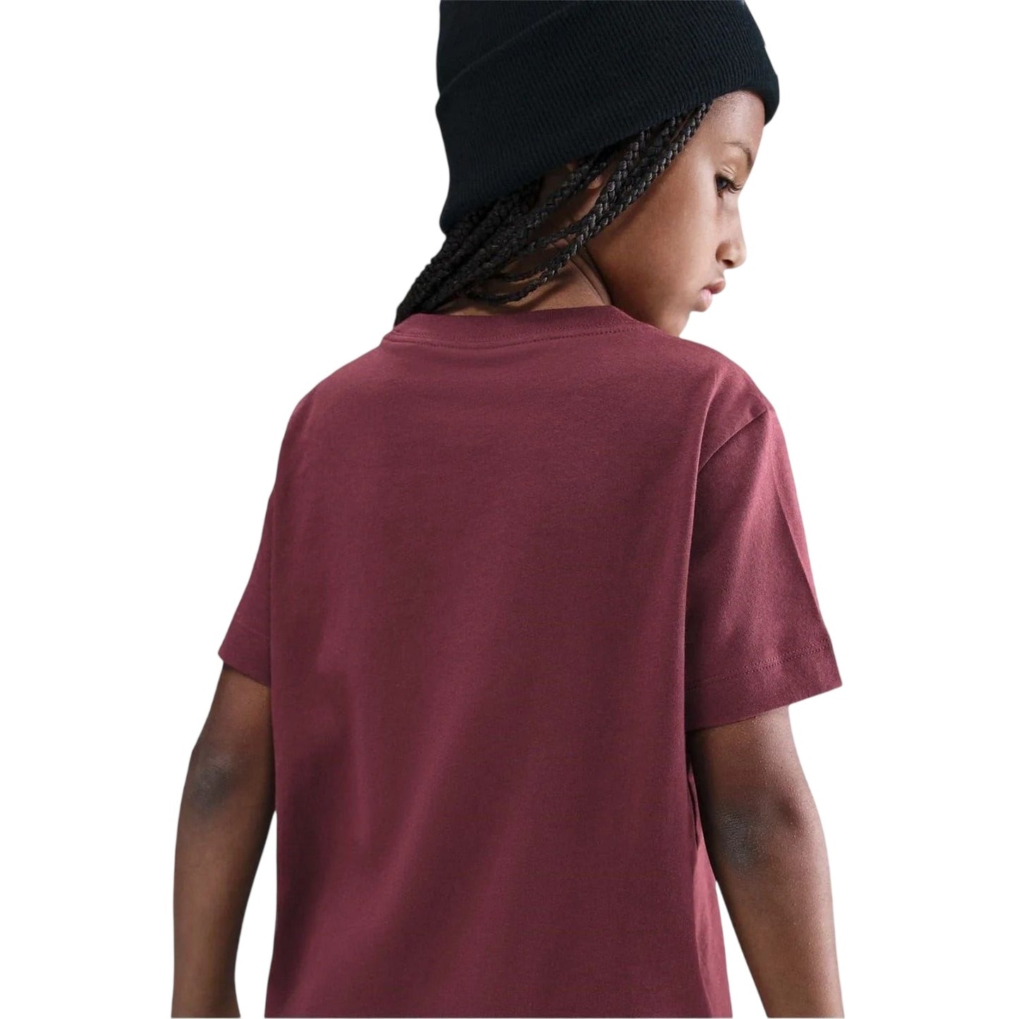 Burgundy - Back - Nike Childrens-Kids Futura Classic Logo Regular T-Shirt